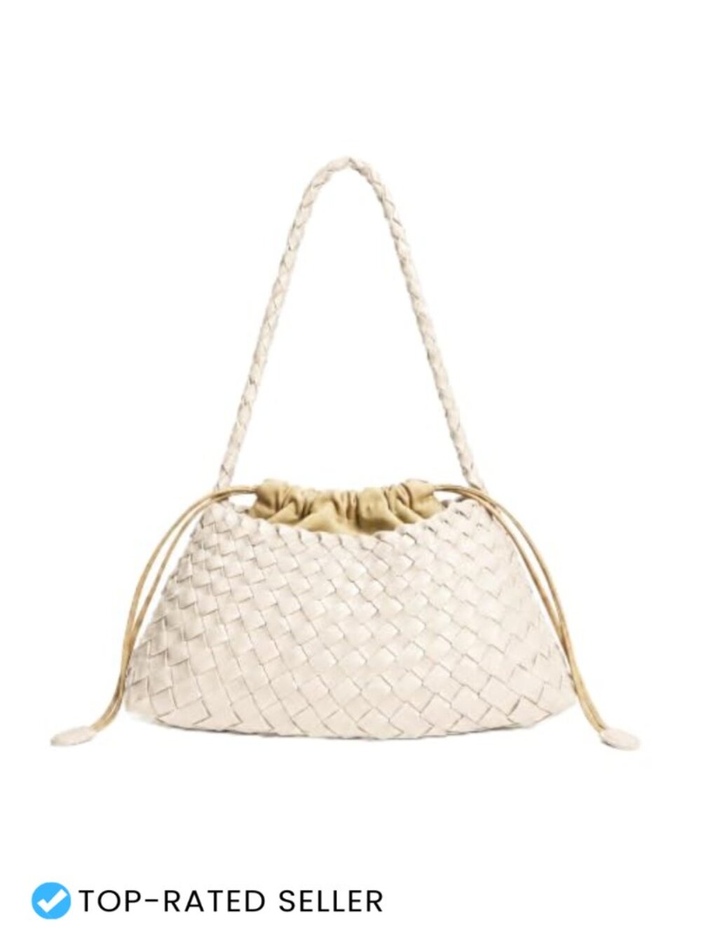 Faux Leather Handwoven Hobo Shoulder Bag Tote Purse for Women